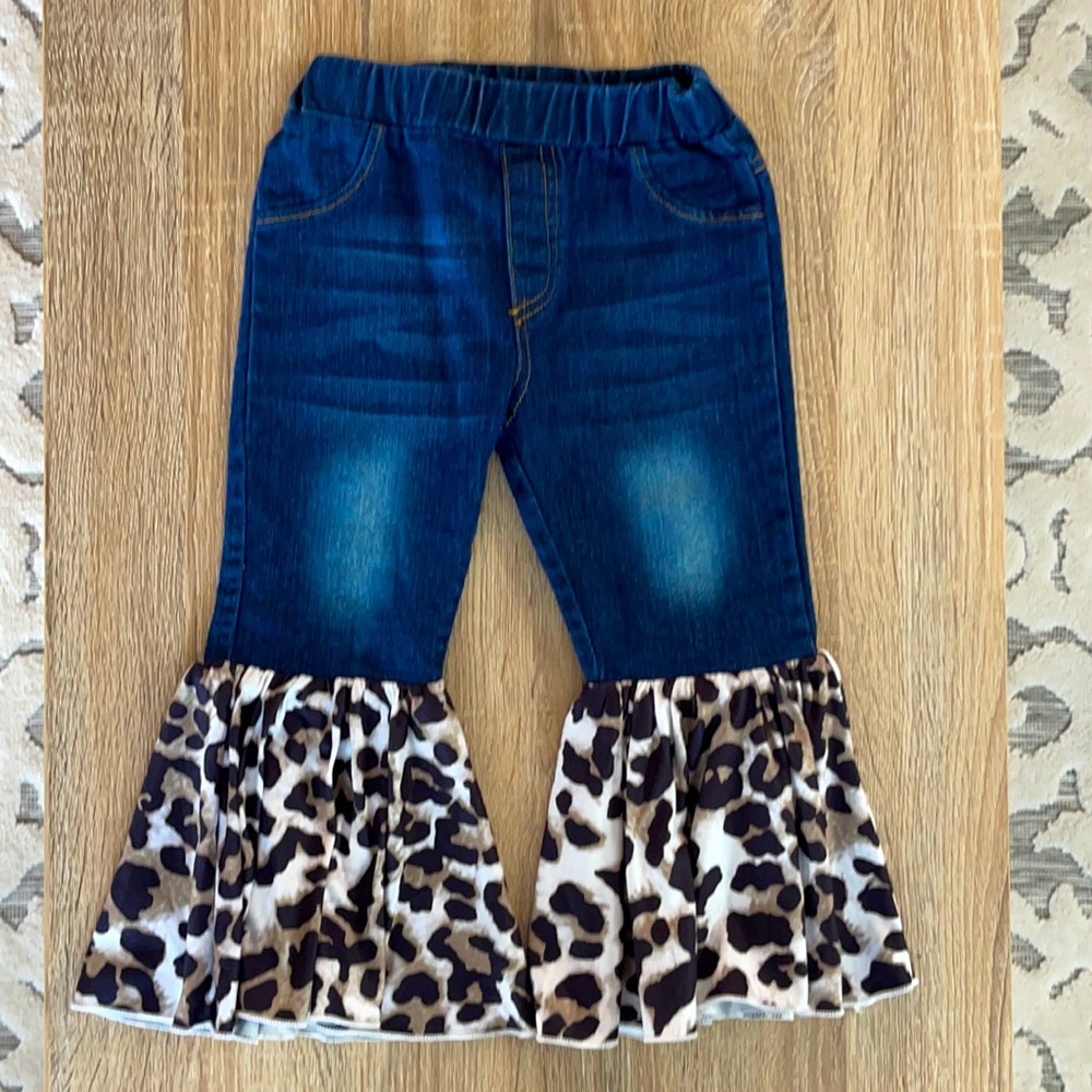 Leopard Print Bell Bottoms toddler girl